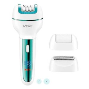 VGR V-732 Professional Lady Epilator 3-in-1 – USB Rechargeable, IPX5 Waterproof