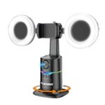 Plokama AUTO-A20 Pro 360° AI Face Tracking Phone Holder with Dual LED Fill Light – Best Price in Egypt