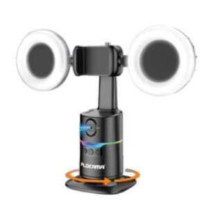 Plokama AUTO-A20 Pro 360° AI Face Tracking Phone Holder with Dual LED Fill Light – Best Price in Egypt
