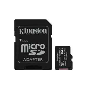 Kingston Canvas Select Plus 64GB microSD Card with Adapter – Original, 1-Year Warranty