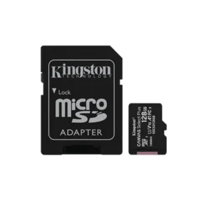 Kingston Canvas Select Plus 128GB microSD Card with Adapter – Original, 1-Year Warranty