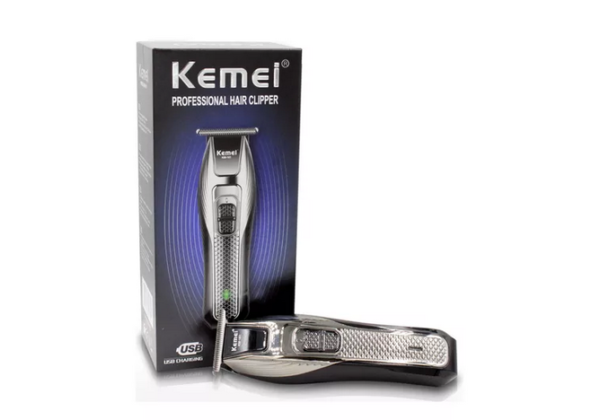 Kemei KM-161 Professional Hair Clipper- Rechargeable USB -Black