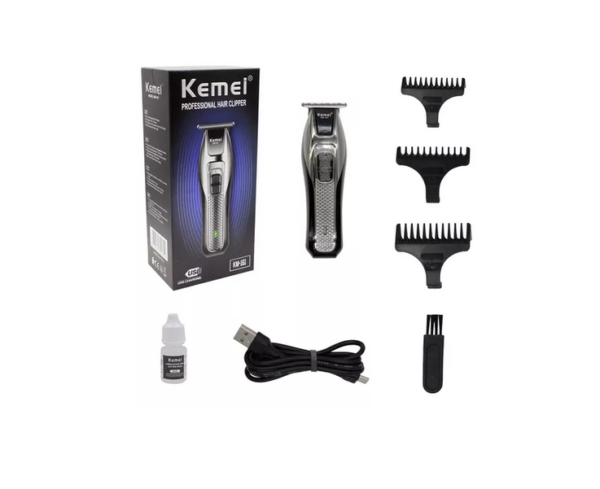 Kemei KM-161 Professional Hair Clipper- Rechargeable USB -Black