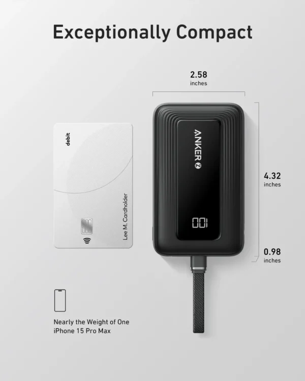 Anker Zolo Power Bank 10000mAh 30W Built-In USB-C Cable – Best Price in Egypt