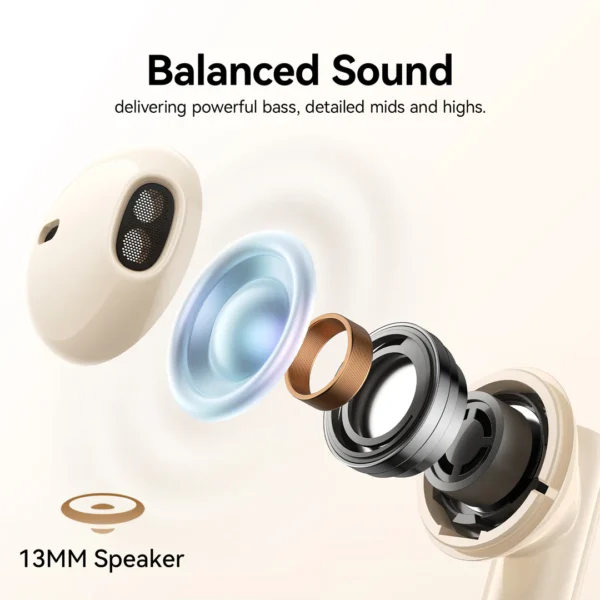 JOYROOM JR-PB3 Wireless Earbuds – Bluetooth 5.4, Dual-Mic ENC, 65ms Low Latency | Best Price in Egypt