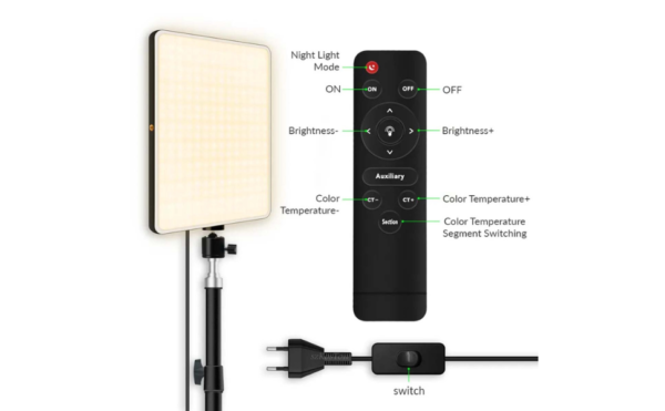 PLOKAMA LIVE-P19 LED Fill Light Panel with Remote & Adjustable Color – Best Price in Egypt