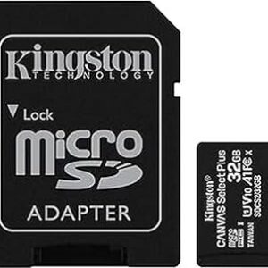 Kingston Canvas Select Plus 32GB microSD Card with Adapter – Original, 1-Year Warranty
