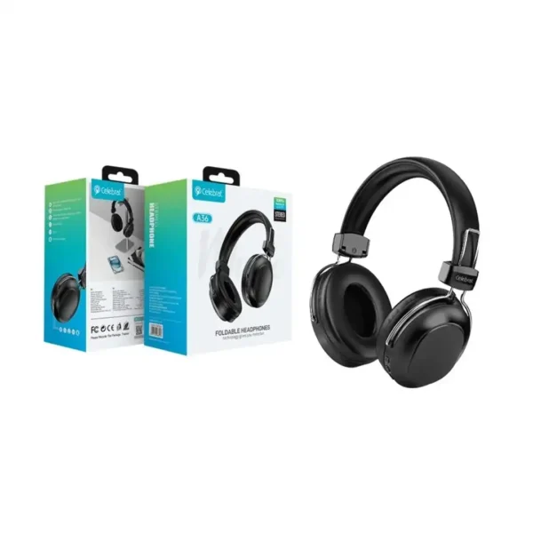 Celebrat A36 Foldable Wireless Bluetooth Headphones – Clear Sound & Long Battery Life