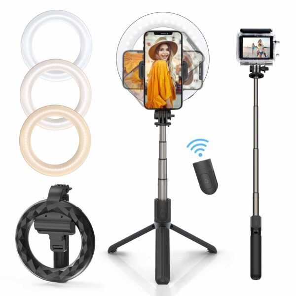 NeePho NP-L14 10-Inch Ring Light with Tripod & Bluetooth Remote – Best Ring Light for Photography and Live Streaming 2025