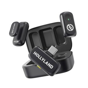 Hollyland LARK A1 Wireless Lavalier Microphone Duo (USB-C) — 48kHz/24-bit, 3-Level Noise Cancellation, 200m LOS, 54-Hour Battery — Best Price in Egypt