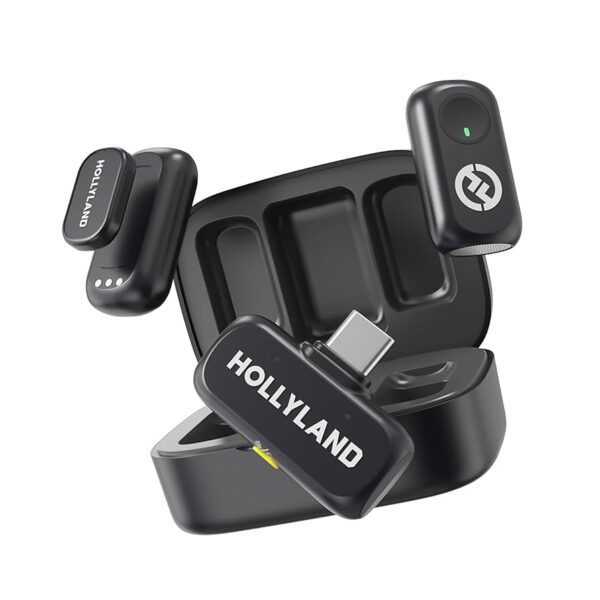 Hollyland LARK A1 Wireless Lavalier Microphone Duo (USB-C) — 48kHz/24-bit, 3-Level Noise Cancellation, 200m LOS, 54-Hour Battery — Best Price in Egypt