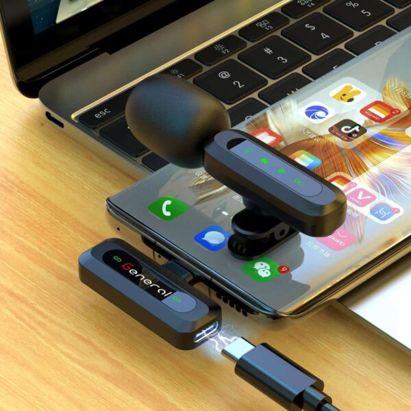 General GM37 Type-C Wireless Microphone – 2.4GHz, 50m Range, Noise Reduction – For Android & USB-C Devices