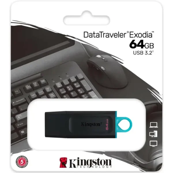 Kingston DataTraveler Exodia 64GB USB 3.2 Flash Drive – Original with Warranty
