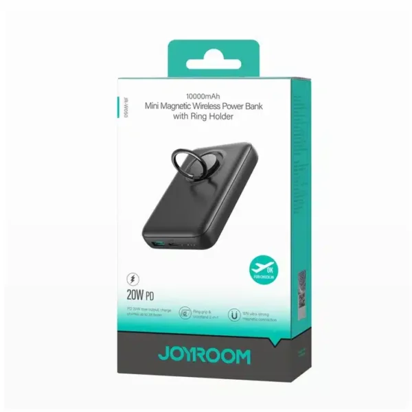 JOYROOM JR-W050 20W Magnetic Wireless Power Bank 10000mAh with Ringhttps Holder