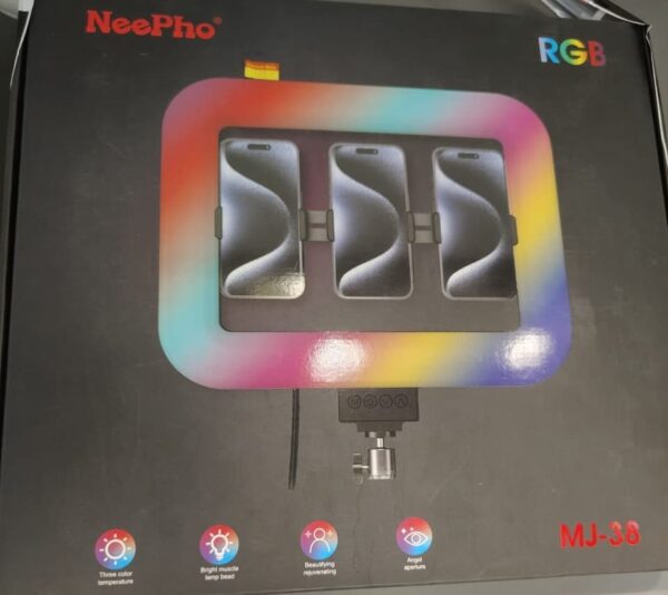 NeePho MJ-38 RGB LED Light – Multi-Color Ring Light for YouTubers, Live Streaming & Beauty – Best Price in Egypt