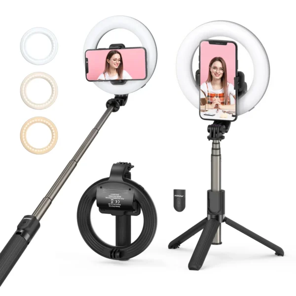 NeePho NP-L14 10-Inch Ring Light with Tripod & Bluetooth Remote – Best Ring Light for Photography and Live Streaming 2025