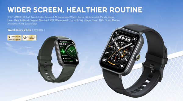 Oraimo Watch Nova 2 Lite OSW-814L Smart Watch 1.93" AMOLED Bluetooth Calling – Best Price in Egypt