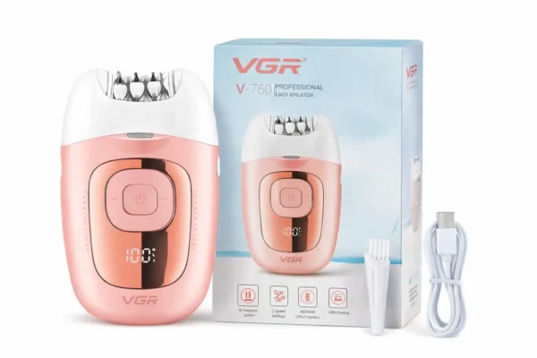 VGR V-760 Wireless womenEpilator 18 Tweezers LED – Best Price in Egypt