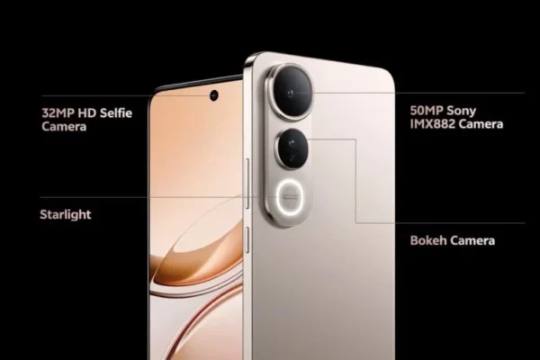 Vivo V50 Lite 4G – 8G Ram , 256 GB ,AMOLED Display 120Hz, 6500mAh Battery, 90W Fast Charging, 50MP Camera – 1-Year Warranty