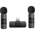 Boya Type-C Wireless Microphone System, Black - BY-V20