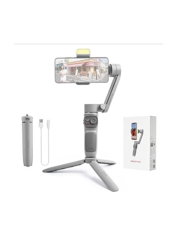 Zhiyun Smooth Q3 Smartphone Gimbal – 3-Axis Stabilizer with Built-in Fill Light – Best Price in Egypt