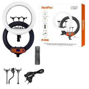 NeePho NP-21" Professional Ring Light for Photography & Video - With Remote & Adjustable Brightness