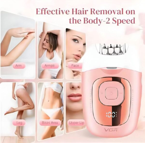 VGR V-760 Wireless womenEpilator 18 Tweezers LED – Best Price in Egypt