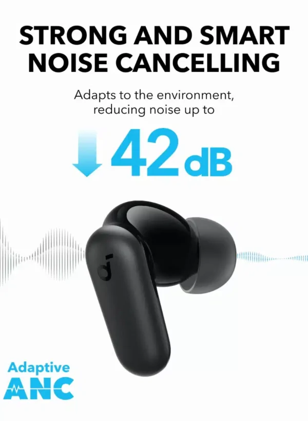Anker Soundcore R50i NC Earbuds – 42dB ANC, 45H Battery, Fast Charge, IP54 -Blue | Best Price in Egypt