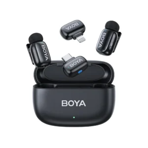 Boya Mini 12 Bluetooth Microphone for Mobile | Compact Wireless Mic for iPhone & Android with Charging Case