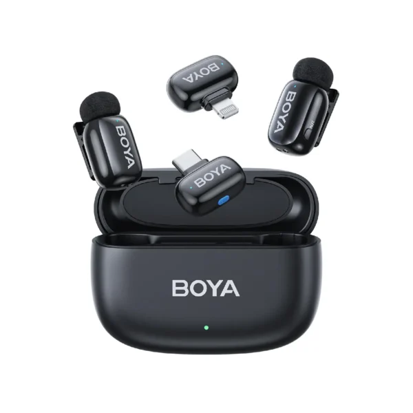 Boya Mini 12 Bluetooth Microphone for Mobile | Compact Wireless Mic for iPhone & Android with Charging Case