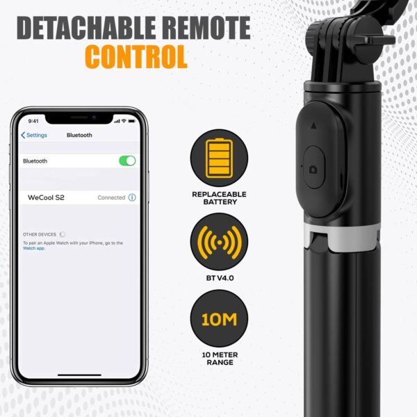 Neepho P170 Extendable Selfie Stick Tripod with Bluetooth Remote Control