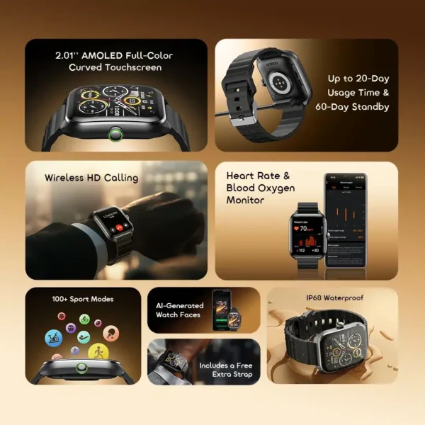 Oraimo Watch Nova 2 OSW-814 2.01" AMOLED Smartwatch – Best Price in Egypt