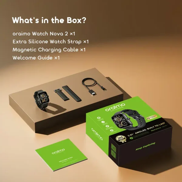 Oraimo Watch Nova 2 OSW-814 2.01" AMOLED Smartwatch – Best Price in Egypt