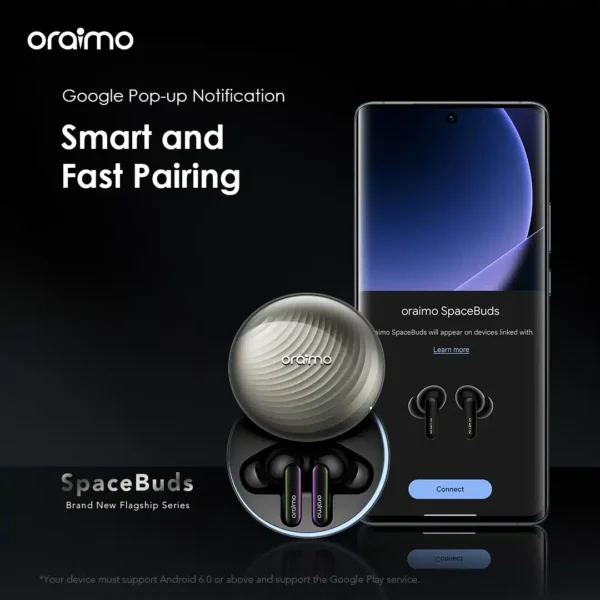 Oraimo SpaceBuds Hybrid ANC OTW-630 (Space Grey, 50dB Noise Cancellation)
