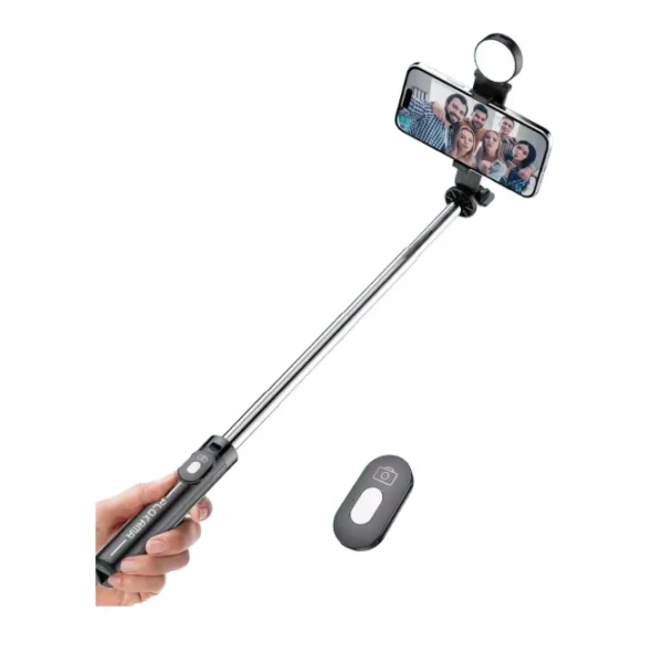 Plokama Live-K7 Pro 110 cm Live Streaming Tripod & Selfie Stick with Dual LED Lights