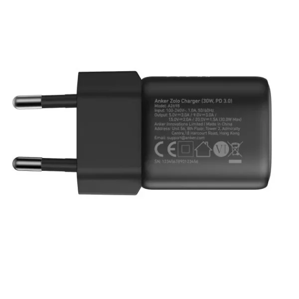 Anker Zolo 30W USB-C Fast Charger with Power Delivery – Original Model A2698L11