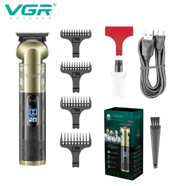 VGR V-296 Professional Hair Trimmer 1200mAh LCD Display – Best Price in Egypt