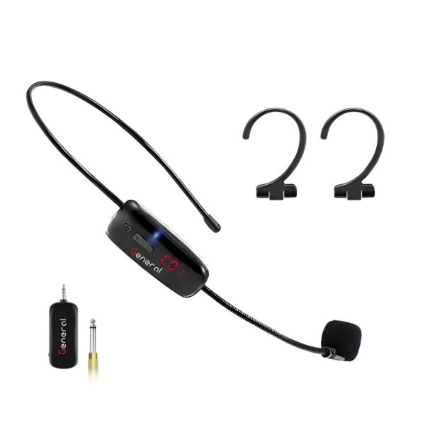 General GH-W1 UHF Wireless Headset Microphone System | Noise Reduction, 20m Range, USB-C Charging