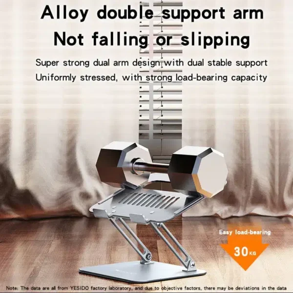 Yesido LP05 Aluminum Laptop Stand Dual Arm Adjustable – Best Price in Egypt