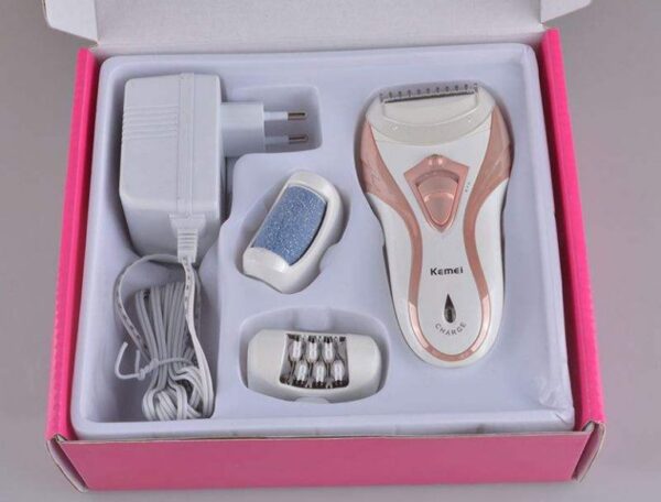 Kemei KM-3010 3-in-1 Lady Epilator, Callus Remover & Shaver – Best Price in Egypt