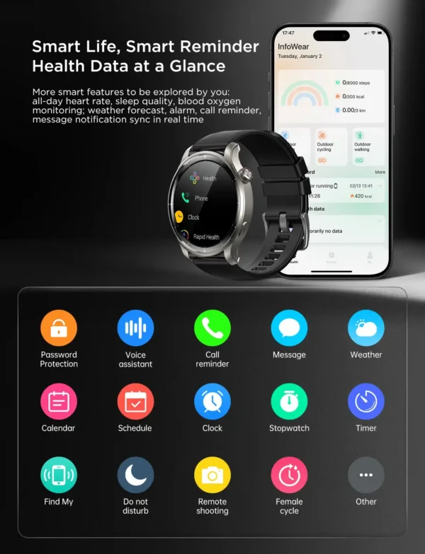JOYROOM JR-FV1 Venture Series Smart Watch – AMOLED Display, 20-Day Battery | Best Price in Egypt